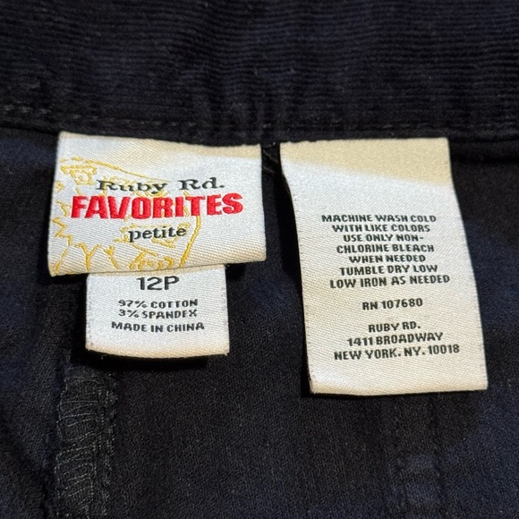 Ruby Rd. FAVORITES Petite Navy Blue Pants For Women Size 12 Petite High Rise - Picture 6 of 8